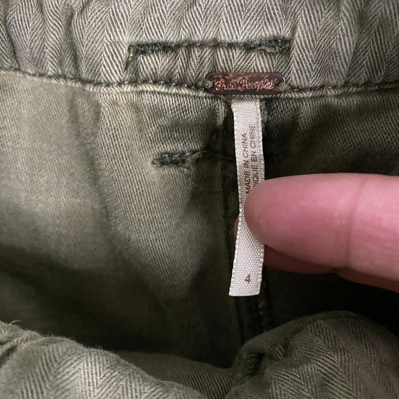 Free People One Way Pants Womens size 4 High Rise Crop Paperbag Trouser Boho - Picture 2 of 9